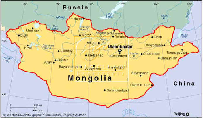 Please click on Ulaanbaatar, where you can get more detailed informaion about Mongolia . . .